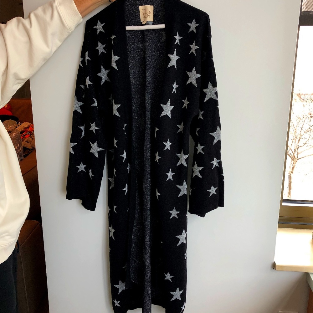 Chaser Starred Long Cardigan